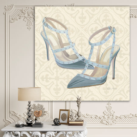 Glam cosmetics Blue Shoes - Fashion Gallery-wrapped Canvas