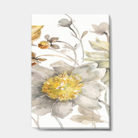 Fields of Gold Watercolor Flower III - Cabin & Lodge Canvas Art