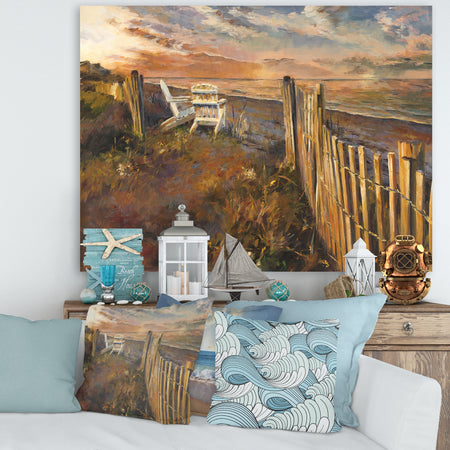 Dunes Sunset - Nautical & Coastal Gallery-wrapped Canvas