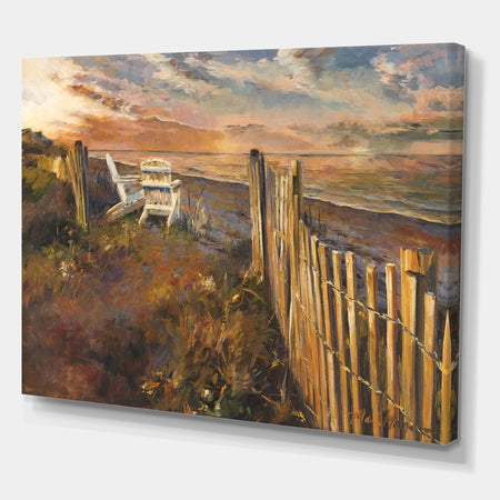 Dunes Sunset - Nautical & Coastal Gallery-wrapped Canvas