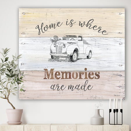 Farmhouse Moment Truck - Farmhouse Premium Canvas Wall Art