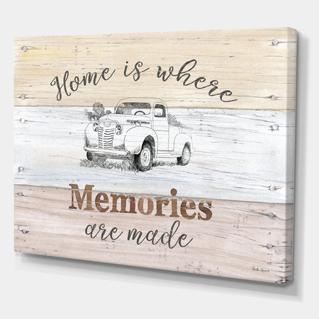 Farmhouse Moment Truck - Farmhouse Premium Canvas Wall Art