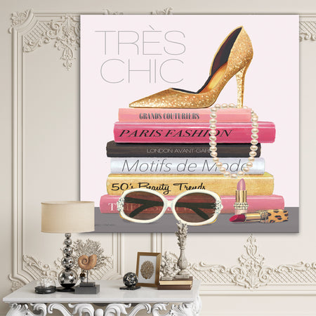 Paris Style II Gold and Black Tres Chic - Posh & Luxe Premium Canvas Wall Art