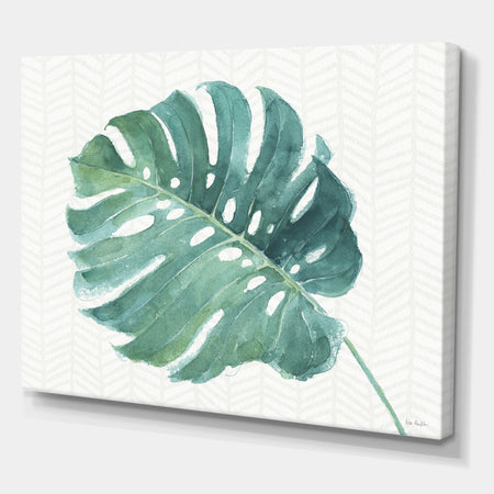 Mixed Botanical Green Leaves IV - Cottage Canvas Artwork