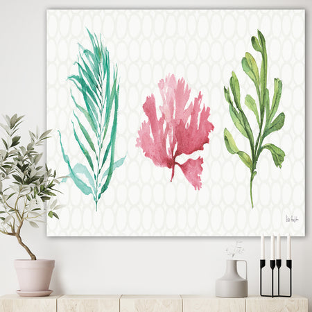 Mixed Botanical Green Leaves II - Farmhouse Gallery-wrapped Canvas