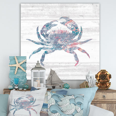 Pink Crab Ocean Life - Canvas Artwork