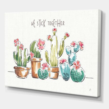 Desert Botanical Bloom III - Cabin & Lodge Gallery-wrapped Canvas
