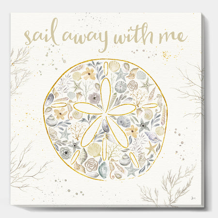 Coastal Floral Blossoms IV Neutral - Nautical & Coastal Canvas Art