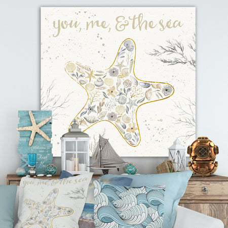 Coastal Floral Blossoms II Neutral - Nautical & Coastal Gallery-wrapped Canvas