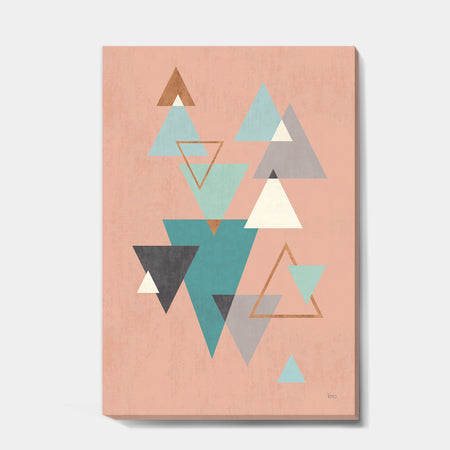 Geometric hexagons Pattern III - Transitional Gallery-wrapped Canvas