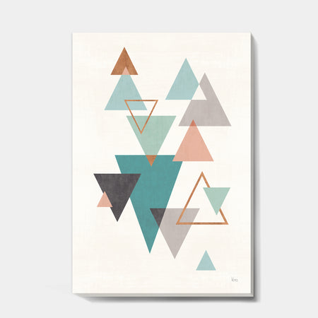 Geometric hexagons Pattern V - Transitional Canvas Art
