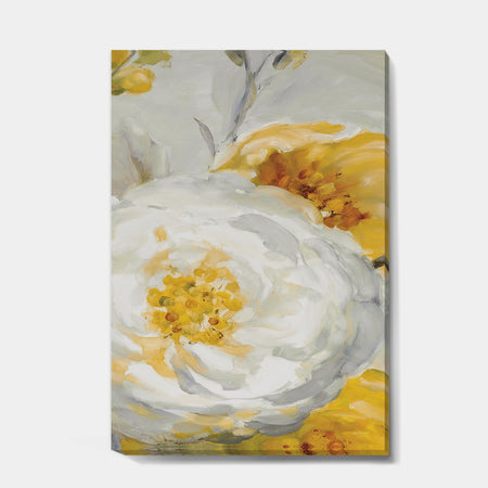 Sunshine Yellow Flower I - Floral Canvas Artwork