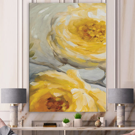 Sunshine Yellow Flower III - Floral Premium Canvas Wall Art