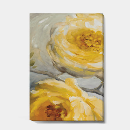 Sunshine Yellow Flower III - Floral Premium Canvas Wall Art