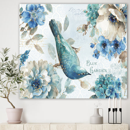 Indigold Bird Cottage Family V - Farmhouse Gallery-wrapped Canvas