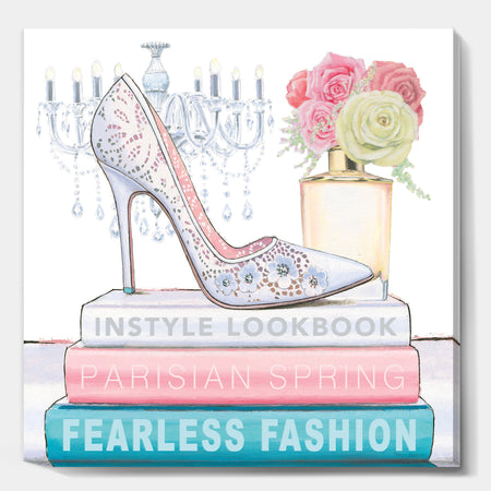 Pink Fashion high heels III - Posh & Luxe Premium Canvas Wall Art