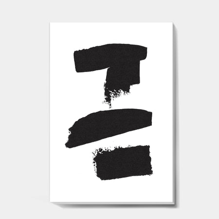 Black and White Geometric Company I - Mid-Century Modern Premium Canvas Wall Art
