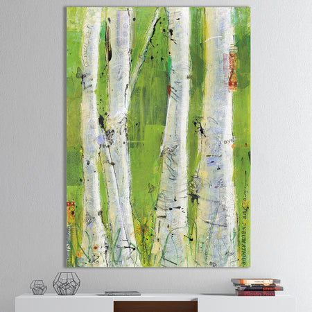 Green Birch Forest - Canvas Artwork