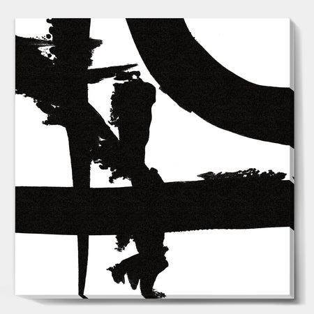 Black and White Crossing Paths I - Gallery-wrapped Canvas