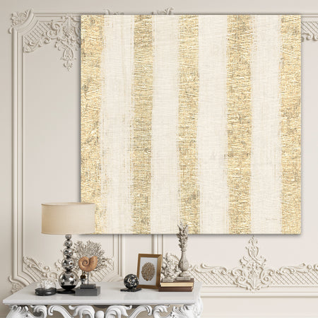 Gold Glam Stipes Pattern - Modern Glam Premium Canvas Wall Art