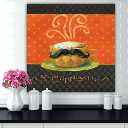 Kitchen Cafe Moustache IV - Kitchen Premium Canvas Wall Art
