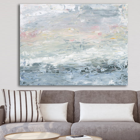 Gray Abstract Watercolor II - Contemporary Gallery-wrapped Canvas