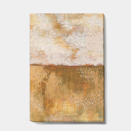 Amber Modern Horizon - Abstract Gallery-wrapped Canvas