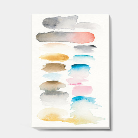 Watercolor Geometric Swatch Element I - Mid-Century Modern Canvas Art