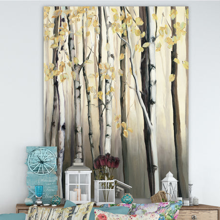 Golden Birch Forest IV - Canvas Artwork