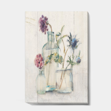 Blossoms on Birch Cottage Bouquet II - Farmhouse Gallery-wrapped Canvas