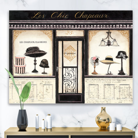 Les Chic Chapeaux French Fashion - Fashion Premium Canvas Wall Art