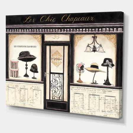 Les Chic Chapeaux French Fashion - Fashion Premium Canvas Wall Art