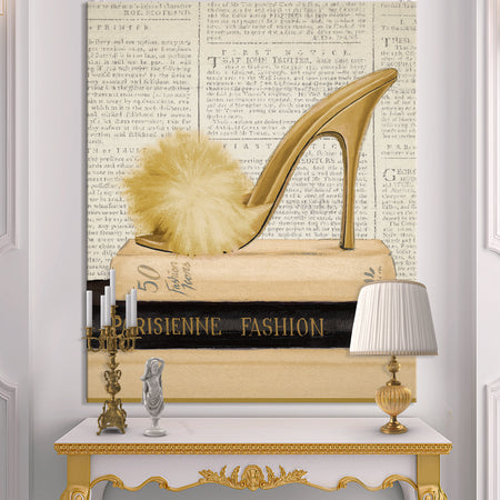 Gold Fashion High Hells II - Posh & Luxe Canvas Artwork