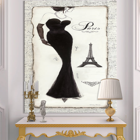 Elegance Glam Paris Diva I - Fashion Gallery-wrapped Canvas
