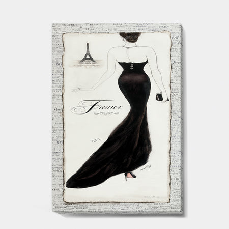 Elegance Glam Paris Diva II - Fashion Canvas Artwork