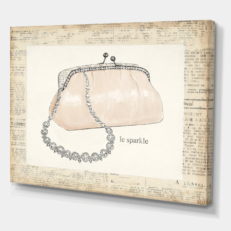 Glamorous Sparkle Purse I - Fashion Premium Canvas Wall Art