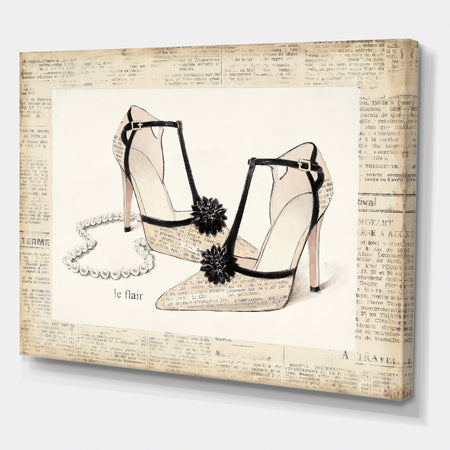 Glamorous Black Diamond Stiletto II - Fashion Canvas Artwork