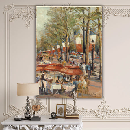 Lunch on the Champs Elysees Paris - French Country Canvas Art