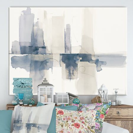Improvisation II Navy - Cottage Canvas Wall Art
