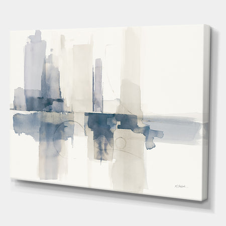 Improvisation II Navy - Cottage Canvas Wall Art