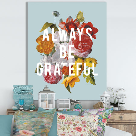 Floral Sentiment I Crop - Cottage Canvas Wall Art