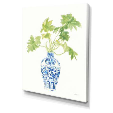 Palm Chinoiserie White III - Cottage Canvas Wall Art