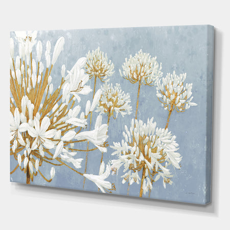 Golden Spring Blue Gray - Cottage Canvas Wall Art