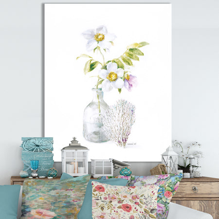 RW Beach Flowers II - Cottage Canvas Wall Art