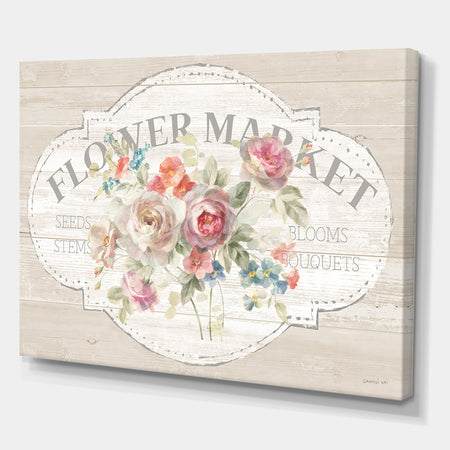 Porch Den 'RW Cottage Garden I on Wood - Cottage Canvas Wall Art
