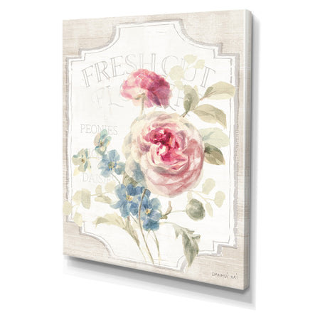 RW Cottage Garden II on wood - Cottage Canvas Wall Art