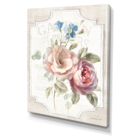 RW Cottage Garden IV on wood - Cottage Canvas Wall Art