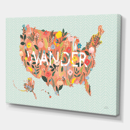 WA Wild Garden USA - Cottage Canvas Wall Art