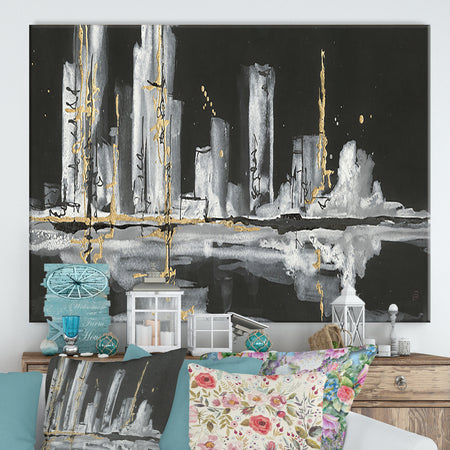 Urban Gold V - Cottage Canvas Wall Art