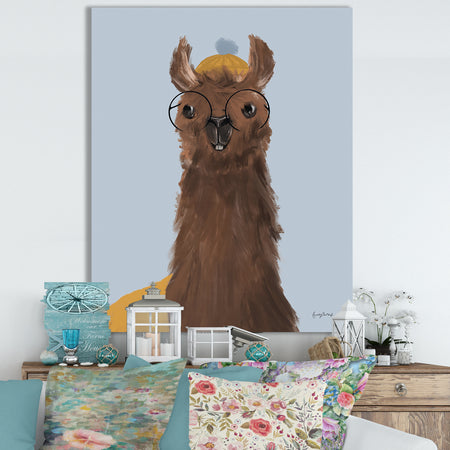 Delightful Alpacas III - Cottage Canvas Wall Art